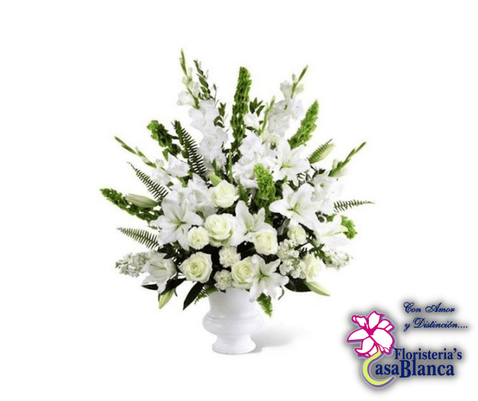 Arreglo floral blanco