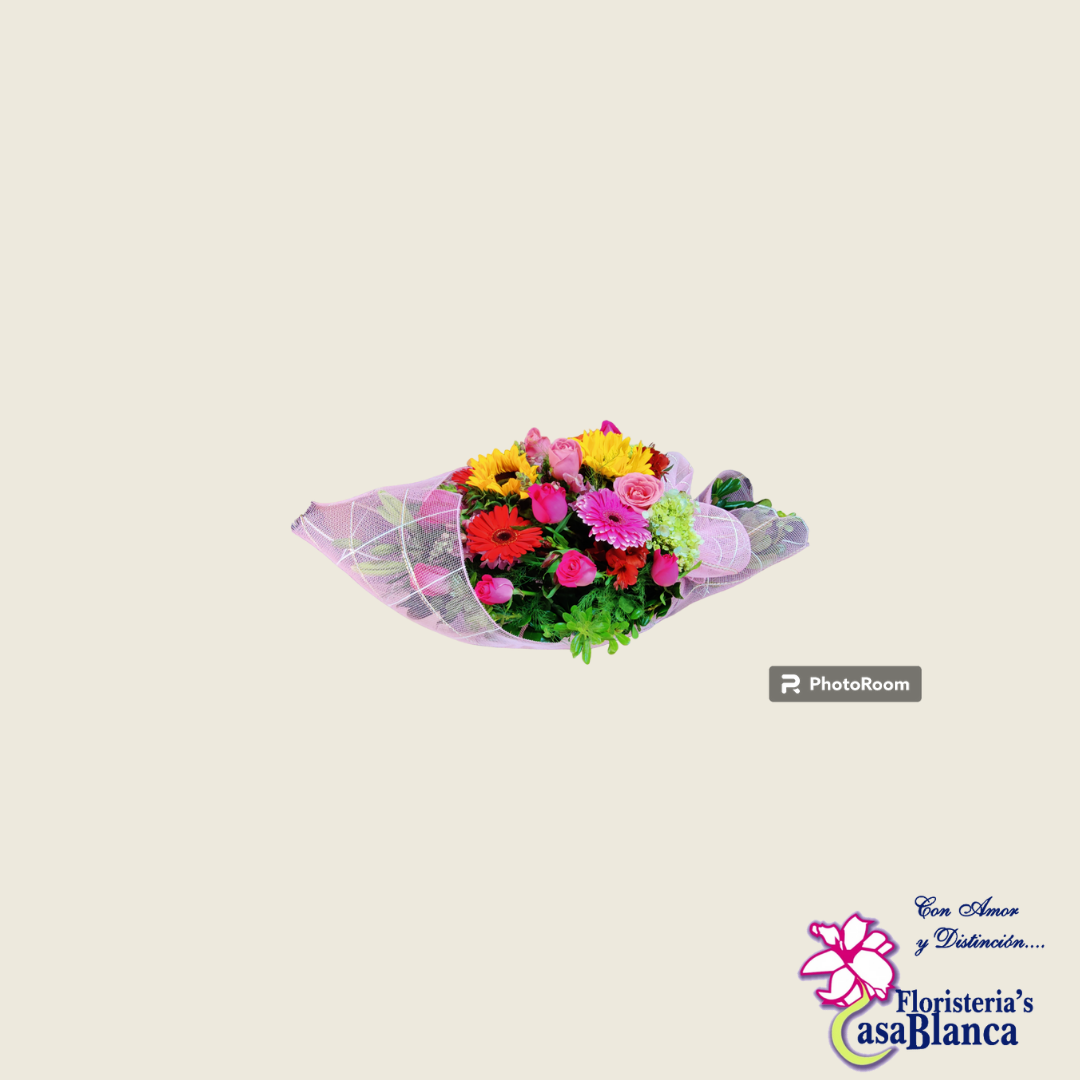 Ramo tirado rosa - Imagen 3